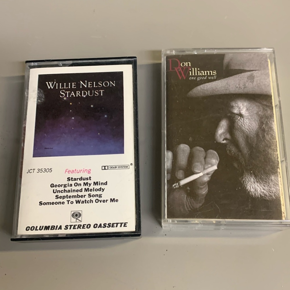 Country Music Cassette Tapes Willie Nelson Stardust Don Williams One Good Well